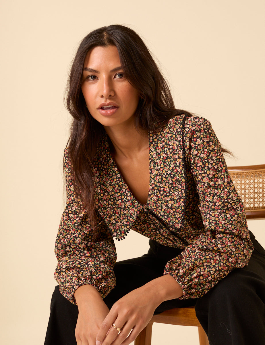 美品　TODAYFUL Puritan Collar Blouse ブラック 楽天市場】【即日出荷】TODAYFUL トゥデイフル Puritan Collar